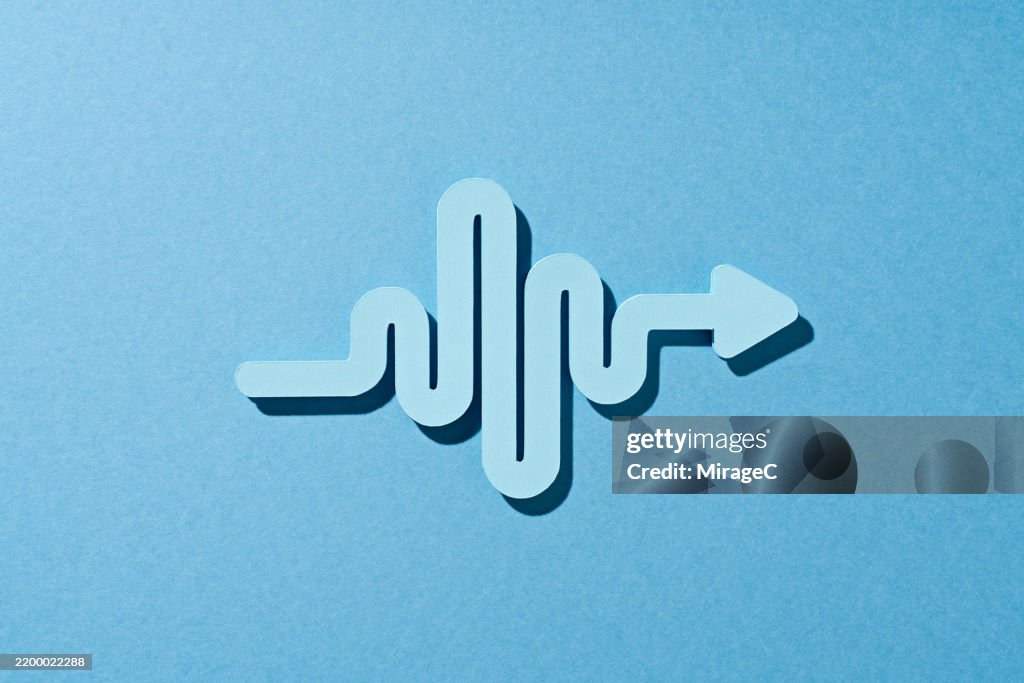 Blue Winding Arrow Paper Craft