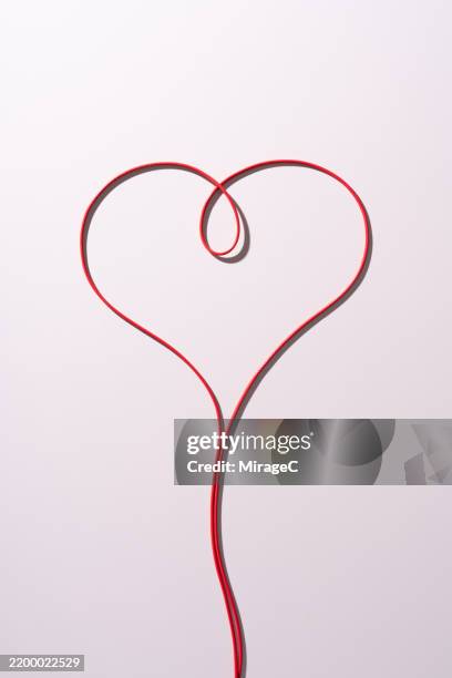 Heartstring Rope Shape 278 Red String With Heart Shape Stock Photos, High-Res Pictures, and ...