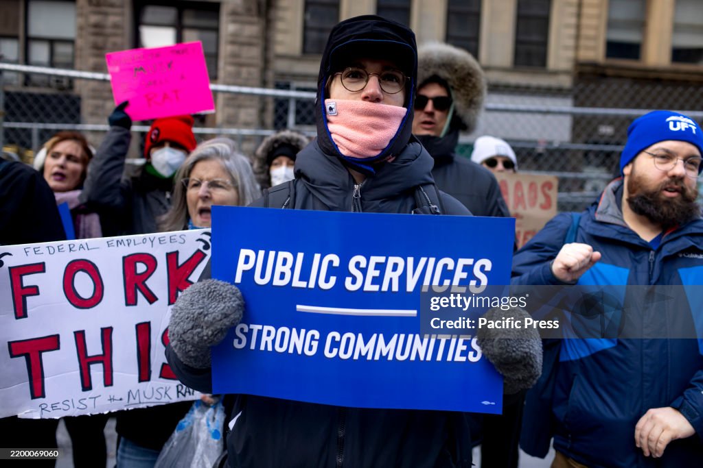 Federal workers and protestors speak out against U.S.
