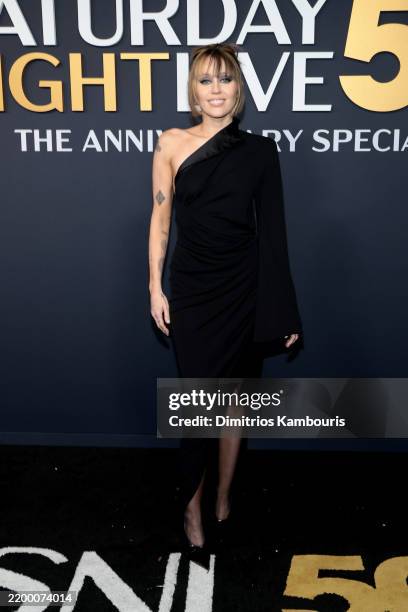 Miley Cyrus attends SNL50: The Anniversary Special on February 16, 2025 in New York City.