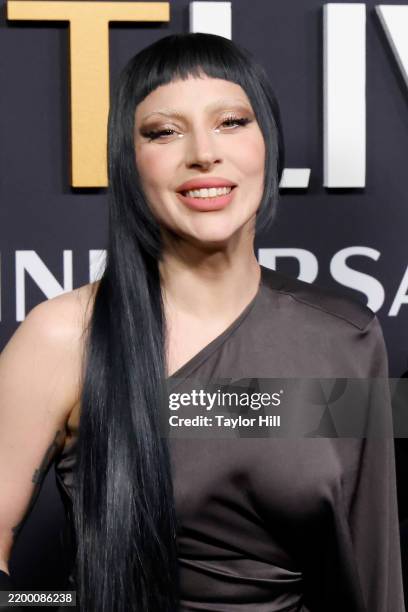 Lady Gaga attends SNL50: The Anniversary Special on February 16, 2025 at 30 Rockefeller Center in New York City.