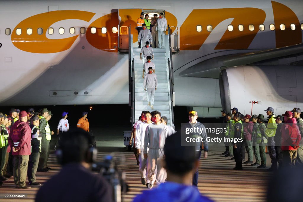Deported Migrants Arrive In Venezuela From The US