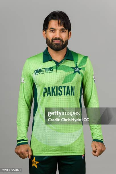 Pakistan Raja Rizwan Ss Mohammad Rizwan of Pakistan poses for a portrait during the ICC... News ...