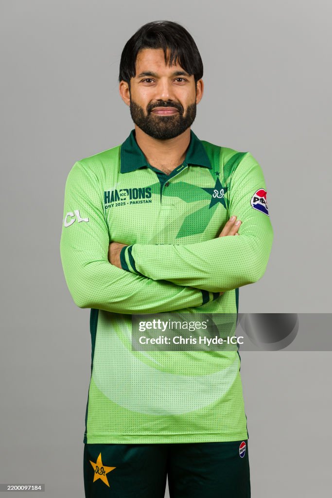 Mohammad Rizwan of Pakistan poses for a portrait during the ICC... News ...