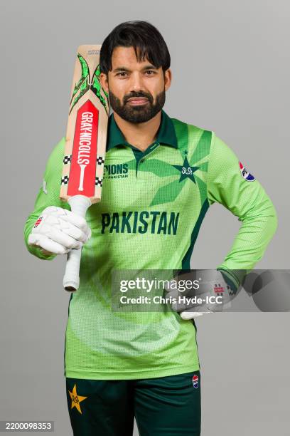 Sh Rizwan Mohammad Rizwan of Pakistan poses for a portrait during the ICC... News ...