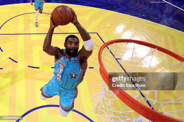 Kyrie Irving of the Dallas Mavericks and Shaq's OGs dunks the ball during the 74th NBA All-Star Game at Chase Center on February 16, 2025 in San...