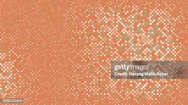 colorful halftone gradient pattern seamless background - morphing circle stock illustrations