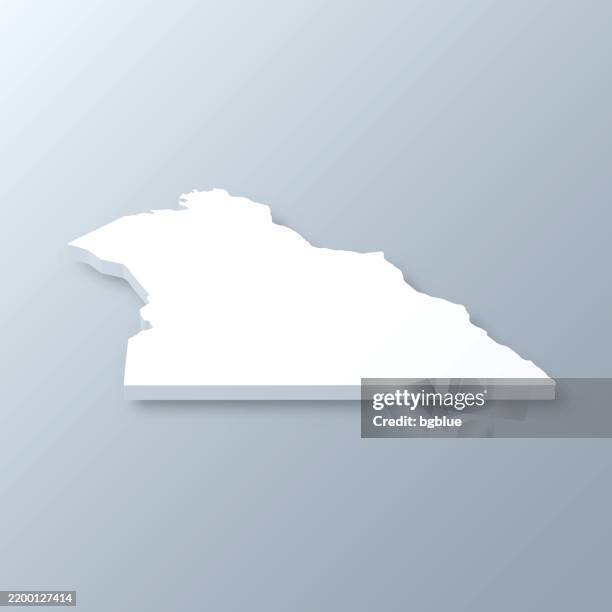 York County Pennsylvania 3d Map On Gray Background High-Res Vector Graphic
