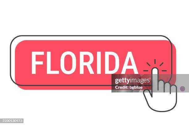 Florida Click Button With Hand Cursor On White Background High-Res ...
