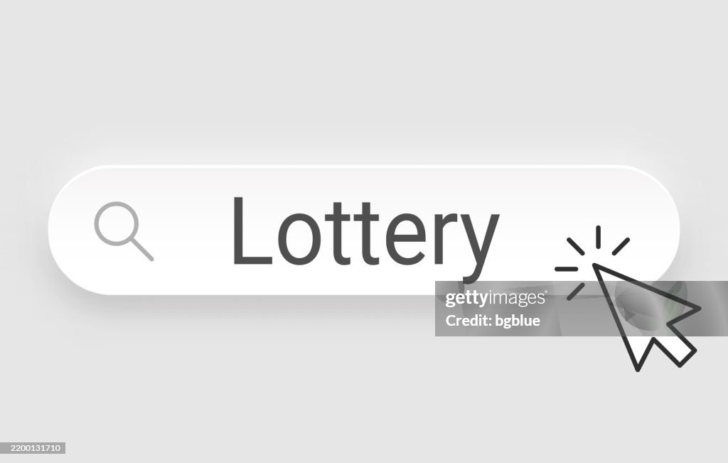Lottery - Search Bar with cursor on blank background