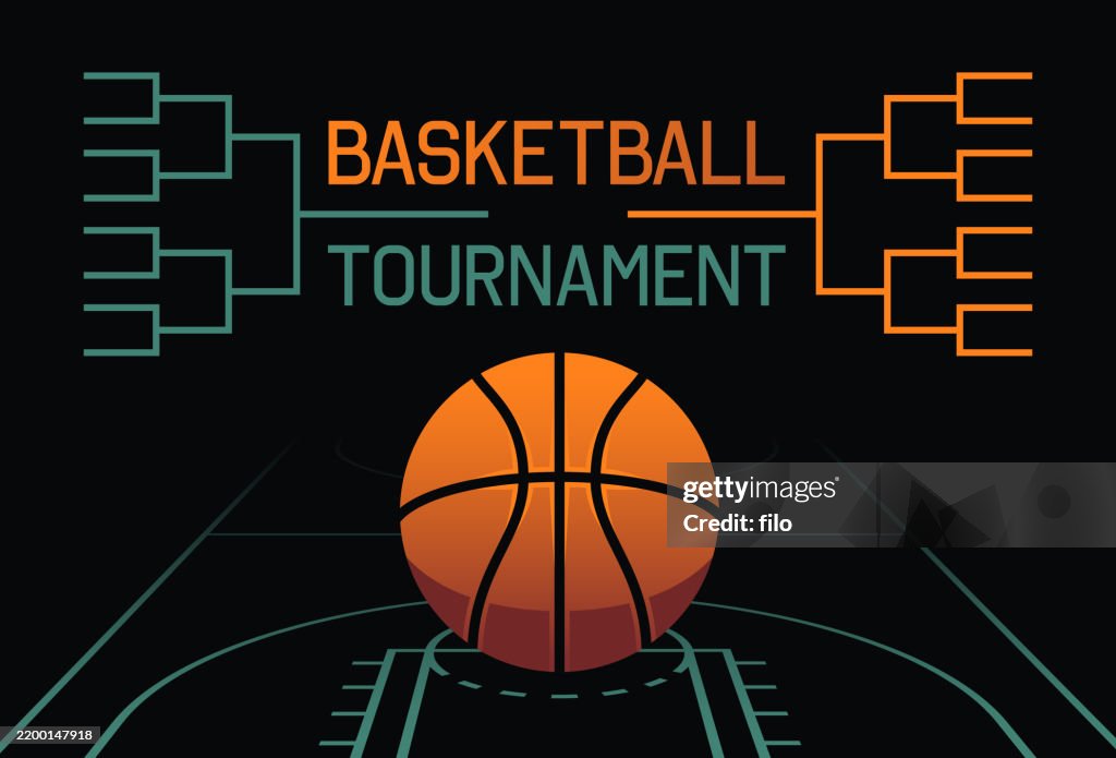 Basketball Tournament Bracket Background