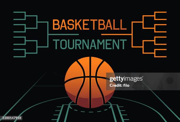 ilustraciones, imágenes clip art, dibujos animados e iconos de stock de fondo del cuadro del torneo de baloncesto - competición de baloncesto