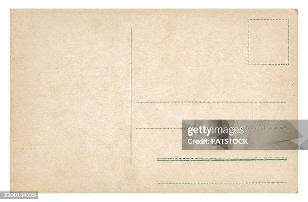 blank empty vintage postcard - cartão postal imagens e fotografias de stock