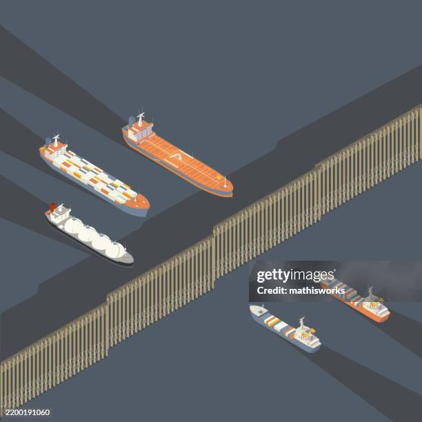 tariffs - trade barriers stock illustrations