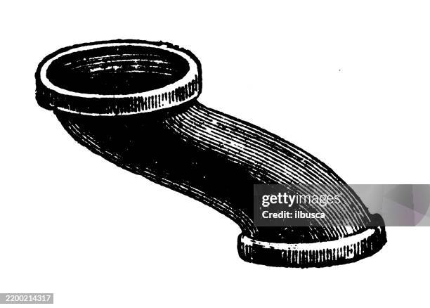 offset pipe-coupling - offset stock illustrations