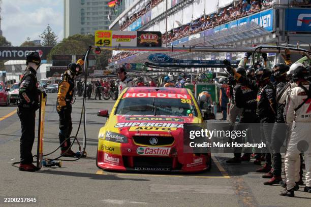 The Paul Morris Motorsport Holden Commodore of Russell Ingall and Jan Magnussen of Denmark during the Armor All Gold Coast 600, event 11 of the 2011...