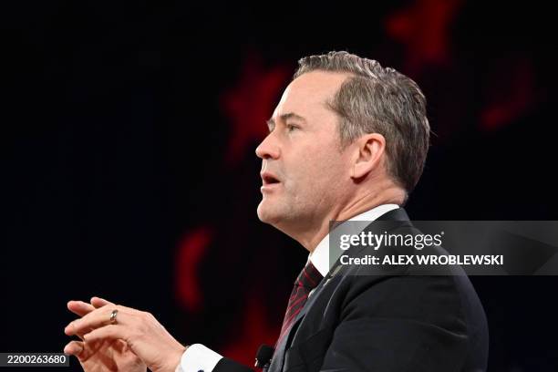 National Security Advisor Mike Waltz speaks during the annual Conservative Political Action Conference at the Gaylord National Resort & Convention...
