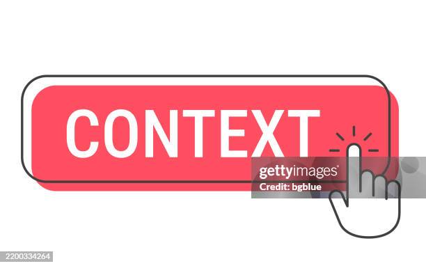 context - click button with hand cursor on white background - context background stock illustrations