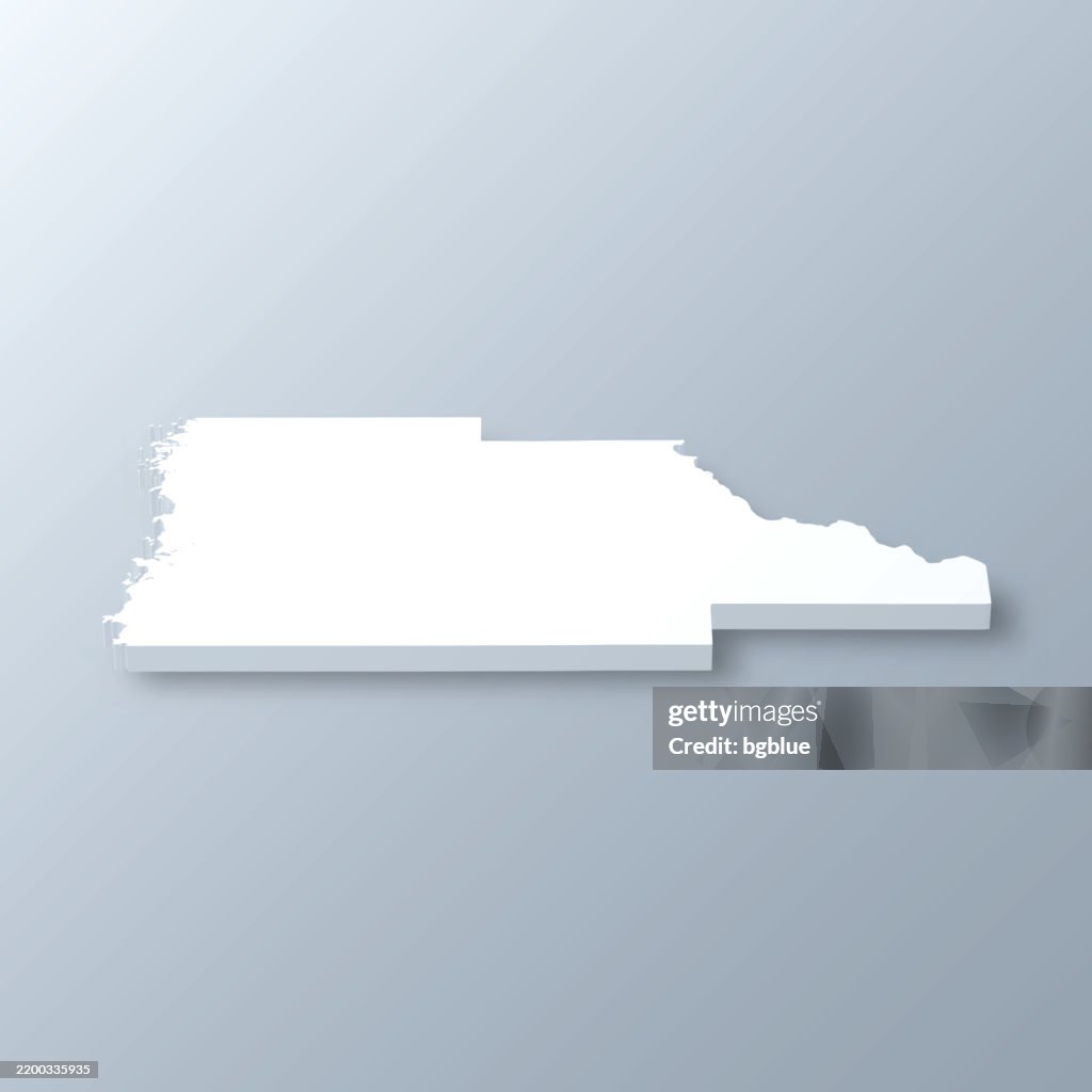 Hernando County, Florida. 3D Map on gray background