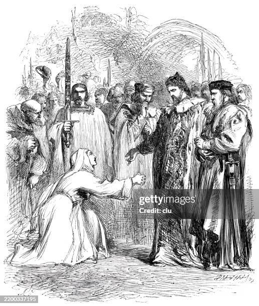 Shakespeare Ruler Play Of William Shakespeare Measure For Measure Woman Kneeling In Front ...