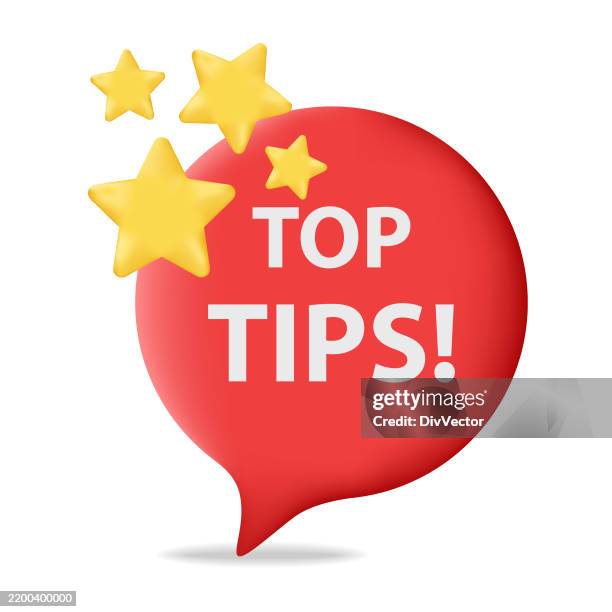 top tips speech bubble vector set - top tips stock illustrations