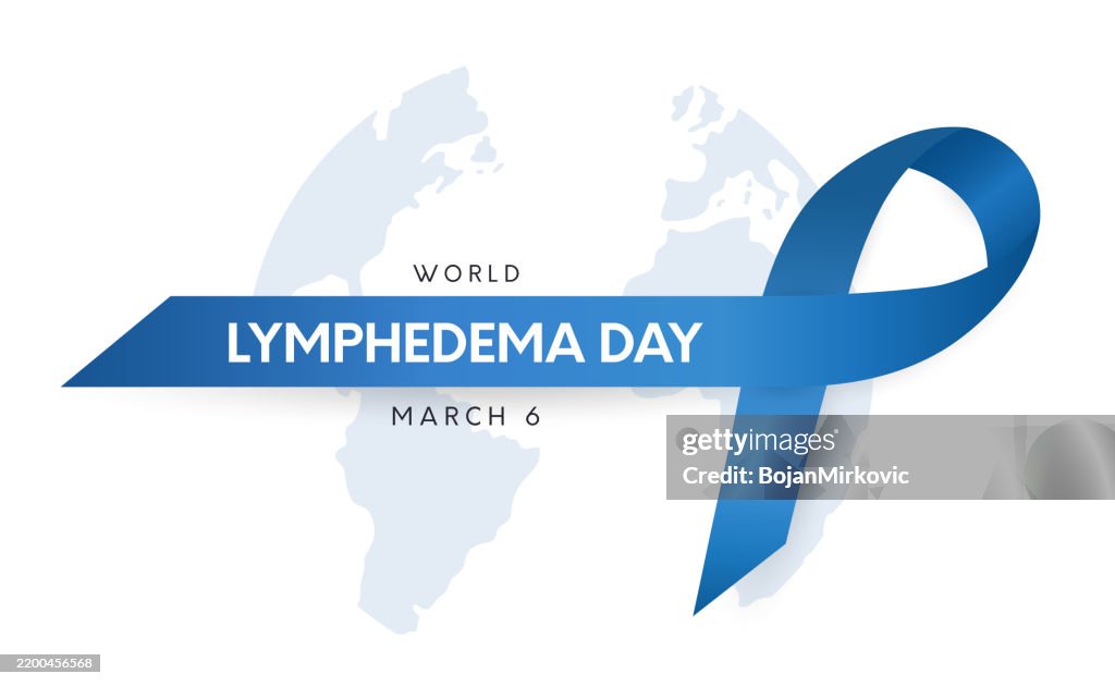 World Lymphedema Day card, March 6. Vector
