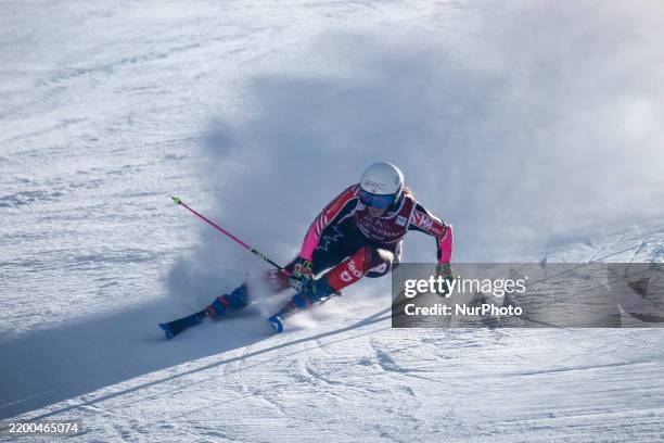 Britt Richardson of Team Canada competes during the Audi FIS Alpine Ski World Cup Women's Giant Slalom in Sestriere, Piedmont, Italy, on February 21,...
