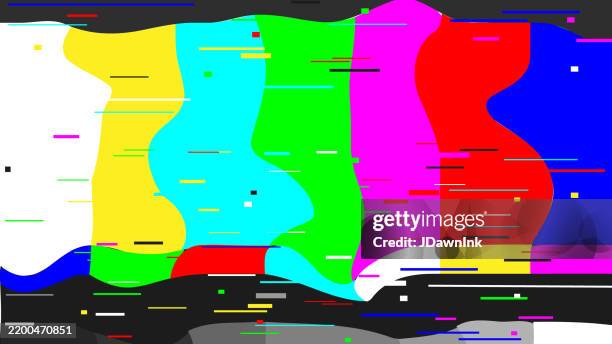 Old Fashioned Tv Test Screen Pattern For Television Calibration With ...