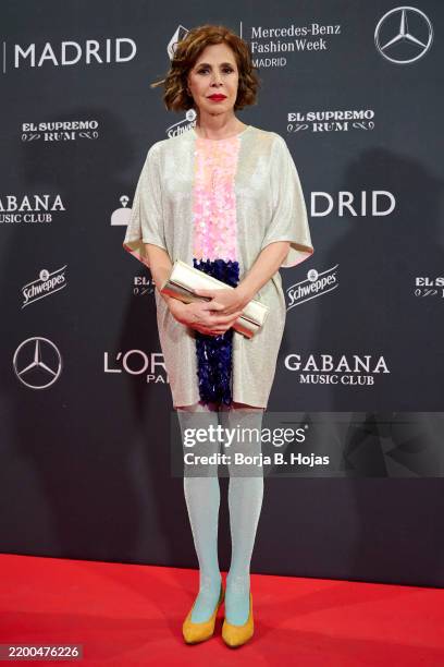 Agatha Ruiz de la Prada attends the official opening party - Mercedes Benz Fashion Week Madrid at Gabana on February 18, 2025 in Madrid, Spain.