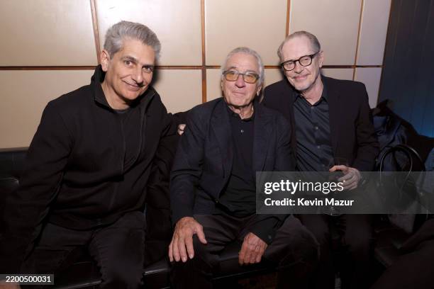 Michael Imperioli, Robert De Niro and Steve Buscemi attend the Zero Day World Premiere on February 18, 2025 in New York City.