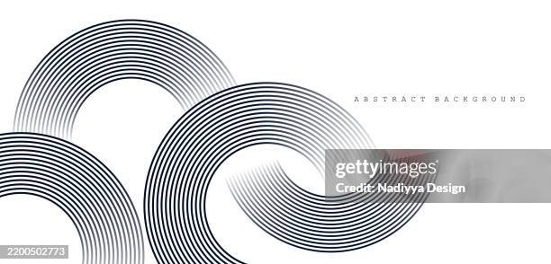 ilustraciones, imágenes clip art, dibujos animados e iconos de stock de diseño de línea circular de color azul oscuro sobre fondo blanco. - concéntrico