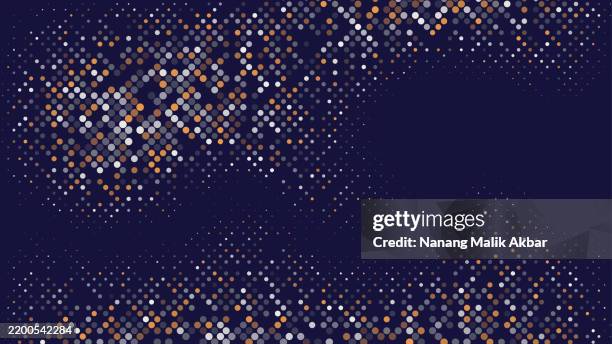 colorful halftone gradient pattern seamless background - warped grid texture stock illustrations