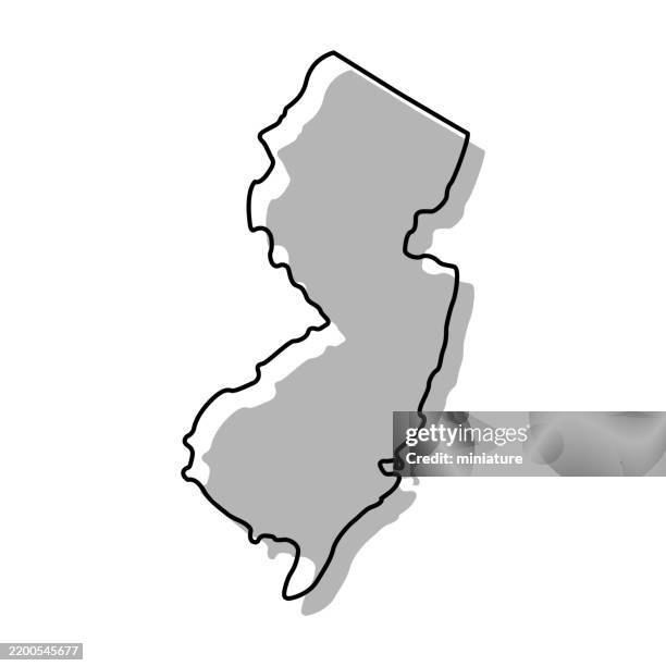 illustrations, cliparts, dessins animés et icônes de carte du new jersey - new jersey
