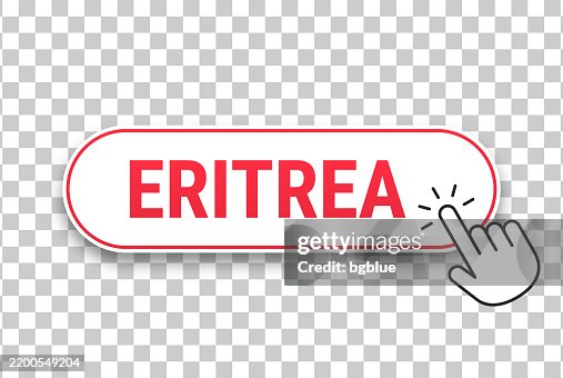 Eritrea - 3D click web button with hand cursor on blank background Eritrea - 3D click web button with hand cursor on blank background