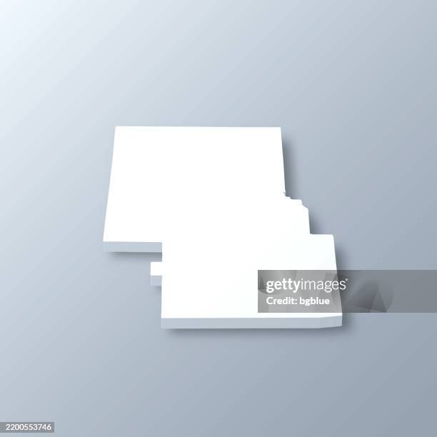 richland county, ohio. 3d map on gray background - mansfield ohio stock illustrations
