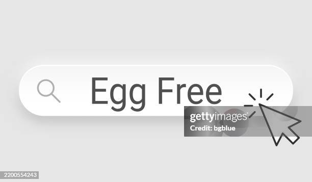 egg free - search bar with cursor on blank background - cryopreservation stock illustrations