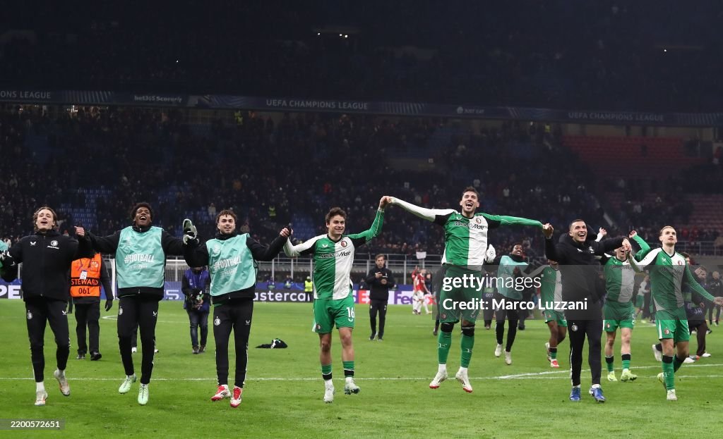 AC Milan v Feyenoord - UEFA Champions League 2024/25 League Knockout Play-off Second Leg