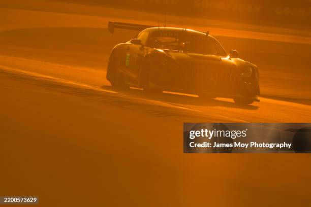 The Iron Lynx Mercedes-AMG LMGT3 of Christian Ried, Lin Hodenius, and Maxime Martin in action at the Official WEC Prologue at Losail International...