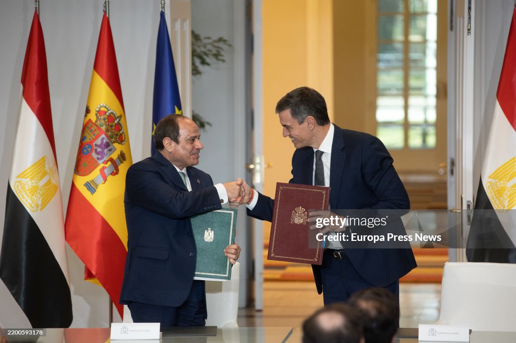 Sanchez Receives The President Of Egypt With The Aim Of Upgrading The Relationship To A Strategic Partnership
