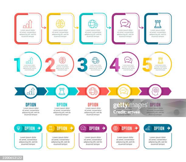 timeline infographic element Images High Quality Grahic 399 Infographic Elements And Timeline Set Stock Photos, High-Res ...