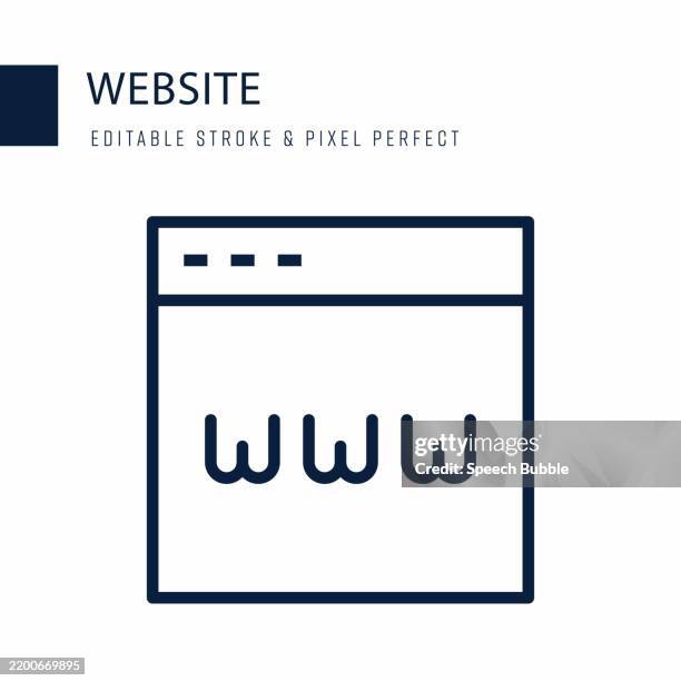 website line icon. editable stroke vector icon. - hypertext transfer protocol stock illustrations