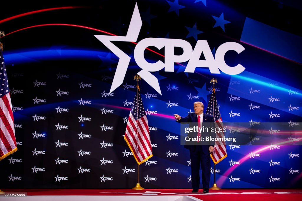 Cpac US President Donald Trump during the Conservative Political Action ...