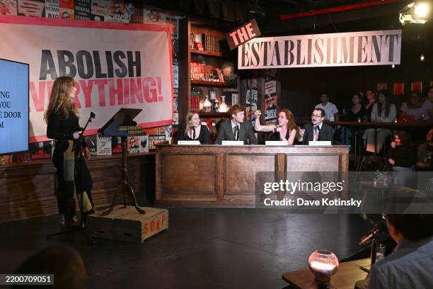 Liz Hynes participates in Abolish Everything! Premiere Taping on January 31, 2025 in New York City.