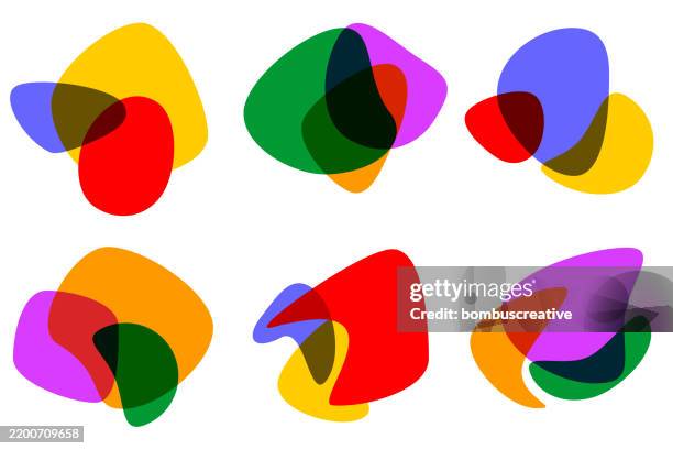 abstract amorphous template set - art collection stock illustrations