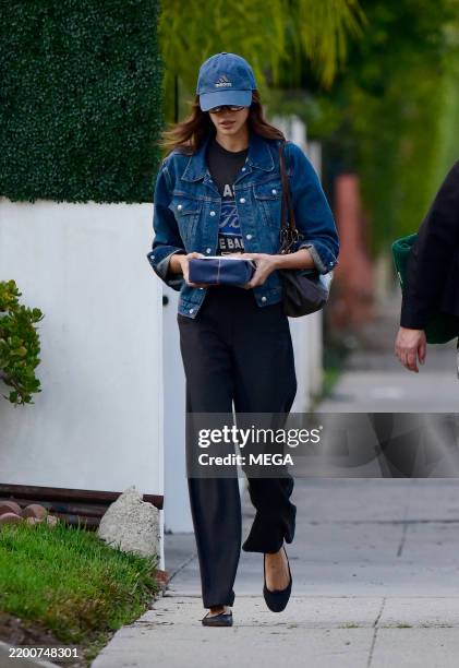 Kaia Gerber is seen out and about on February 21, 2025 in LOS ANGELES, California.