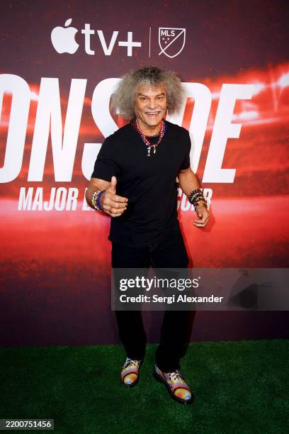 Carlos Valderrama attends a special screening of the new documentary series “Onside: Major League Soccer” hosted by MLS and Apple TV+ at Silverspot...