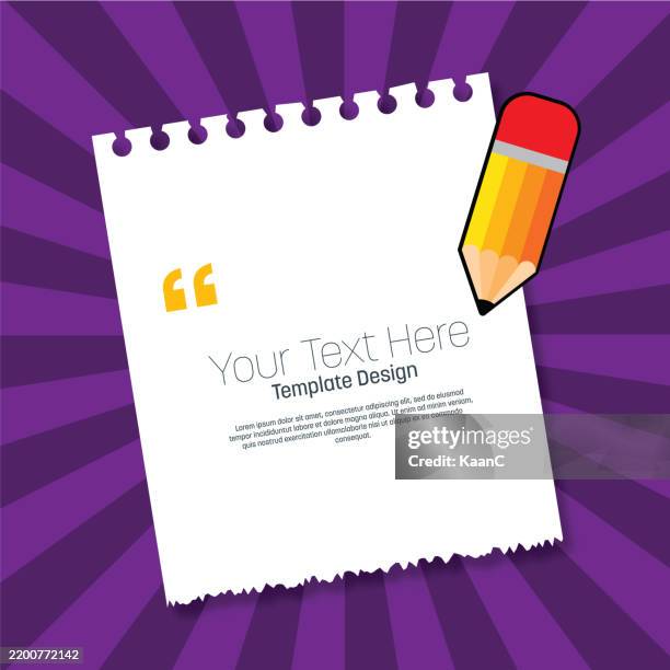 notepad sheet paper. notepad sheet and pencil on background. vector stock illustration. - closed journal stock illustrations