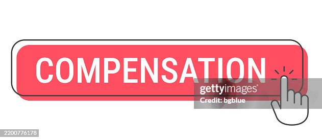 Comp Button Logo Compensation Click Button With Hand Cursor On White Background High-Res ...