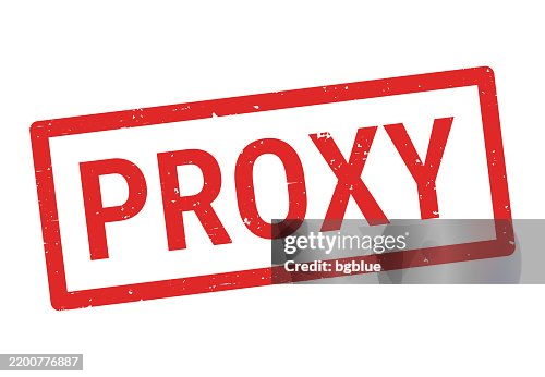 Proxy - Red rubber stamp on white background Proxy - Red rubber stamp on white background