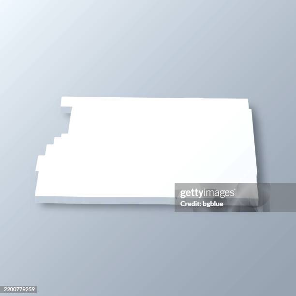 newton county, arkansas. 3d map on gray background - newton stock illustrations